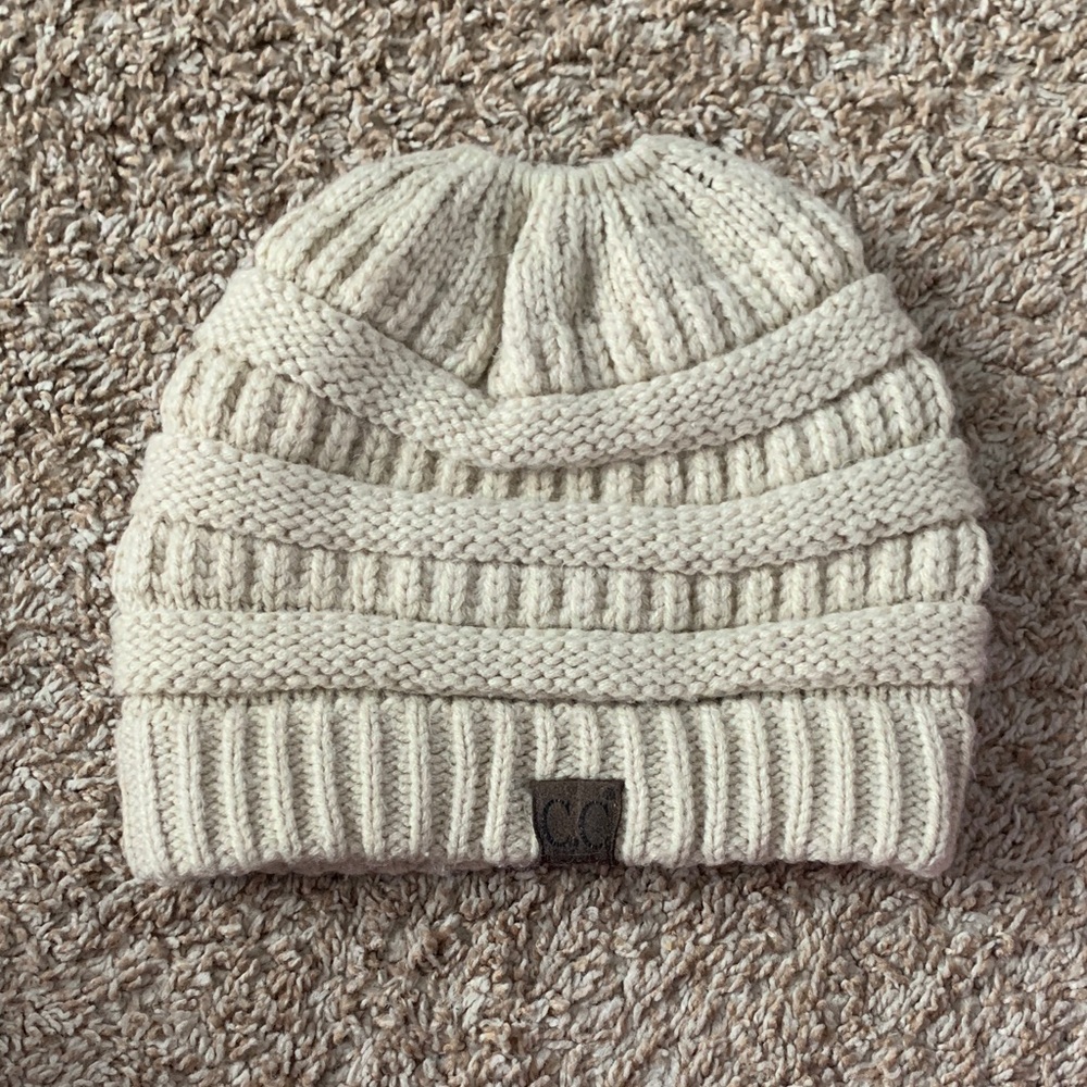 CC Cream Knit Beanie